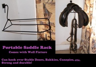 Portable Saddle Rack with Bridle Hook