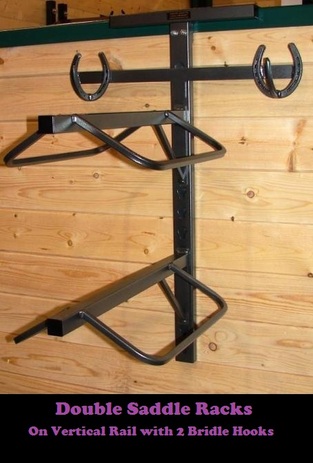Double Saddle Rack on Vertical Rail